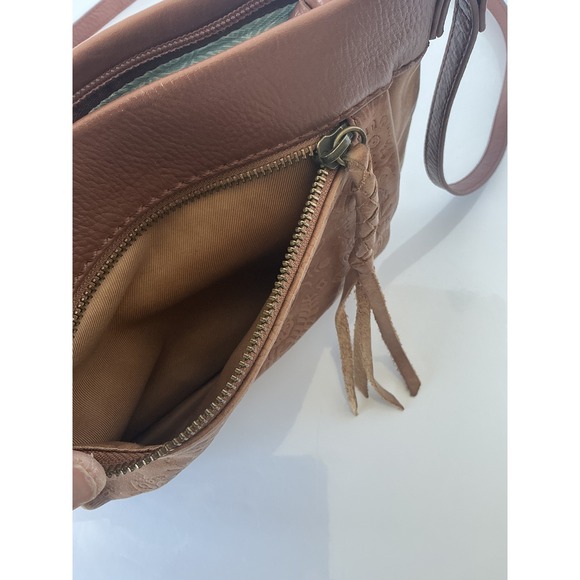 The Sak Sanibel Leather Crossbody Bag Brown Adjustable Strap Purse - Picture 6 of 15